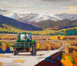 Tractor. Hwy562 ,47x60 oil on canvas, CN2019
@Mortar and Brick Art Gallery and Events, Lethbridge